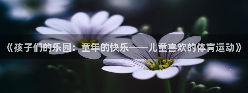 中欧体育网站：《孩子们的乐园：童年的快乐——儿童喜欢的体育运动》